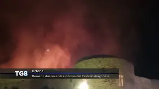 Ortona - Two fires near the Aragonese Castle extinguished