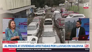 Alcaldesa Amtmann por lluvias en Valdivia: "Hasta ahora tenemos 224 personas afectadas"