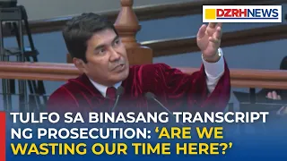 Sen. Erwin, kinwestiyon ang ipinresentang transcript ng prosecution sa impeachment trial