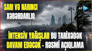 Yağış bu gün KƏSİR, sabah yenidən LEYSAN OLACAQ – Sentyabrın 8 və 9-na olan hava proqnozu açıqlandı