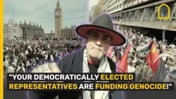 "YOUR DEMOCRATICALLY ELECTED REPRESENTATIVES ARE FUNDING GENOCIDE!"