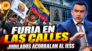 Furia en las calles: Jubilados acorralan al IESS y denuncian abandono total del Estado