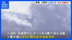 「林から火が見える」山林火災　現在も延焼中　消防・自衛隊がヘリコプターによる消火活動続ける　群馬・上野村｜TBS NEWS DIG