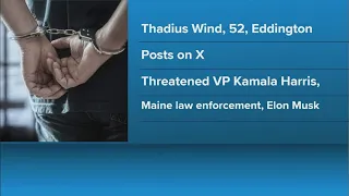 Eddington man found guilty of threatening Kamala Harris
