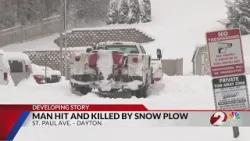 Man fatally hit by snow plow in Dayton Man fatally hit by snow plow in Dayton
