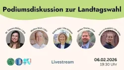 Nachhaltigkeit, Klima, Umweltschutz | Podiumsdiskussion zur Landtagswahl 2026