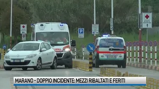 Marano, doppio incidente stradale: auto ribaltate e feriti