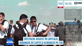 Spectacol aviatic în București: Aeronave de luptă și acrobații pe cer