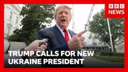 Why did Trump just call for a 'new president of Ukraine'? | BBC News