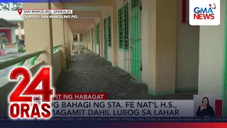 Ilang bahagi ng Sta. Fe Nat'l H.S., 'di magamit dahil lubog sa lahar | 24 Oras