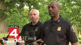 Detroit police Commander Dietrich Lever updates 13-year-old shooting father on city's west side
