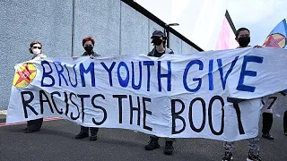 UK: Anti-immigration protest in Portsmouth