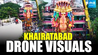 Khairatabad Ganesh Shobha Yatra Drone Visuals | Exclusive Video @SakshiTVDigital