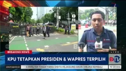 Relawan Pendukung Prabowo-Gibran Berkumpul di Gedung KPU