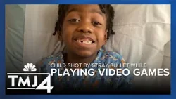 'I'm grateful he's still here': 6-year-old shot by stray bullet while playing video games