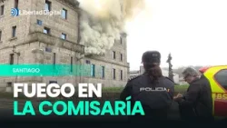Un incendio en la comisaría de Santiago obliga a desalojar el edificio
