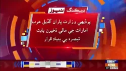 Pardeshi Wizarat paraan Gudhail Arab Emirates ji maali zakheeren baabat tabsarah be bunyad qarar