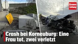 Crash bei Korneuburg: Eine Frau tot, zwei verletzt | krone.tv NEWS