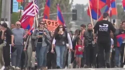 Amenian Genocide Remembrance Day: Demonstrators rally in Hollywood