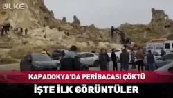Kapadokya'da Peribacası Çöktü! İşte Olay Yerinden İlk Görüntüler #Sondakika