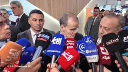 Watch: Minister of Foreign Trade Kamel Rezig thanks a producer at the food products exhibition in...
