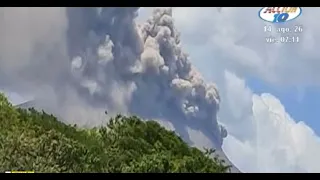 Volcán Telica continúa emitiendo gases y cenizas
