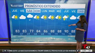 NY Weather: Sunny conditions and temperatures in the 80s
