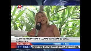 High temperatures and rain to mark Venezuela's weather