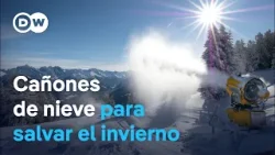 Nieve artificial: la carrera por salvar las estaciones de esquí y los glaciares