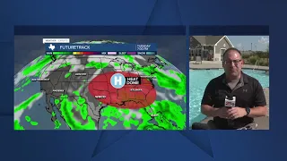 100 degree temps stay as rain chances vanish