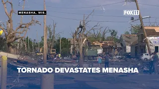 EF-3 tornado slams Menasha, Wisconsin; Buildings destroyed, curfew issued