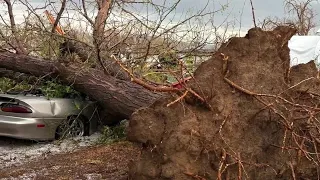 Lynndyl residents begin cleanup after severe storms damage homes, crops