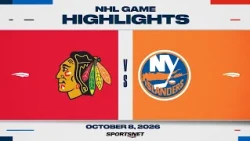 NHL Highlights | Blackhawks vs. Islanders - October 8, 2026