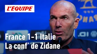 France 1-1 Italie : "Je suis déçu et frustré pour mes joueurs" - La conf' de Zinédine Zidane