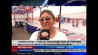 Barquisimeto merchants and families prepare for the start of school at the School Fairs