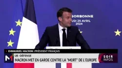 Macron met en garde contre la "mort" de l´Europe