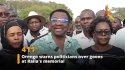 Orengo warns politicians over goons at Raila's memorial