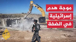 Occupation continues demolishing West Bank facilities and tightening the stranglehold on Palestin...