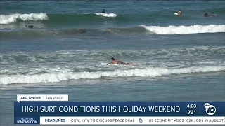 High surf and rip currents create dangerous conditions at San Diego beaches this Labor Day weekend