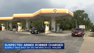 Attempted robbery suspect charged after being shot by CCL holder at Orland Park gas station