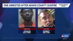 One arrested, another wanted after gunfire in Adams CountyI