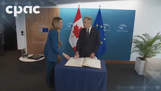 PM Mark Carney meets with European Parliament President Roberta Metsola – September 16, 2026