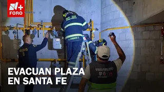 Cierran plaza comercial en Santa Fe por presunta fuga de gas
