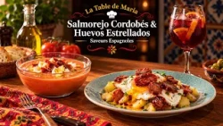 La Table de Maria: Salmorejo Cordobés & Huevos Estrellados | Saveurs Espagnoles