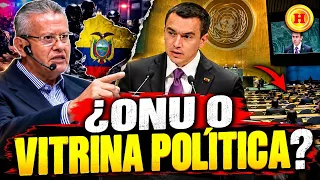 Augusto Tandazo destroza el discurso de Noboa en la ONU: Sala vacía y contradicciones