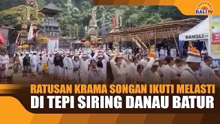 HUNDREDS OF SONGAN RESIDENTS PARTICIPATE IN MELASTI RITUAL ON THE SHORES OF LAKE BATUR