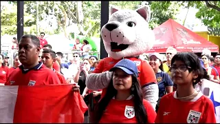 Panamá canta con orgullo su Himno Nacional desde el Parque Urracá | Panamá vs Inglaterra | TVMAX