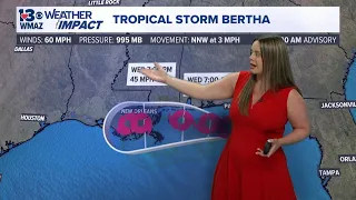 Tropical Storm Bertha continues to strengthen (11 AM Update 7/21/26)