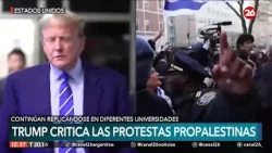 EEUU | Trump critica las protestas propalestinas
