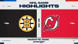 NHL Highlights | Bruins vs. Devils - March 16, 2026